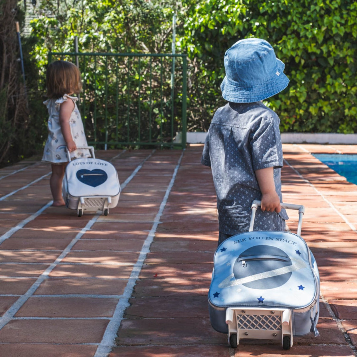 That's Mine Blue Tris Trolley Bag