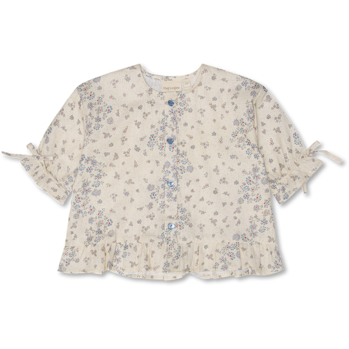 That's Mine Sprinkles Hearts Yellow Carmen Shirt