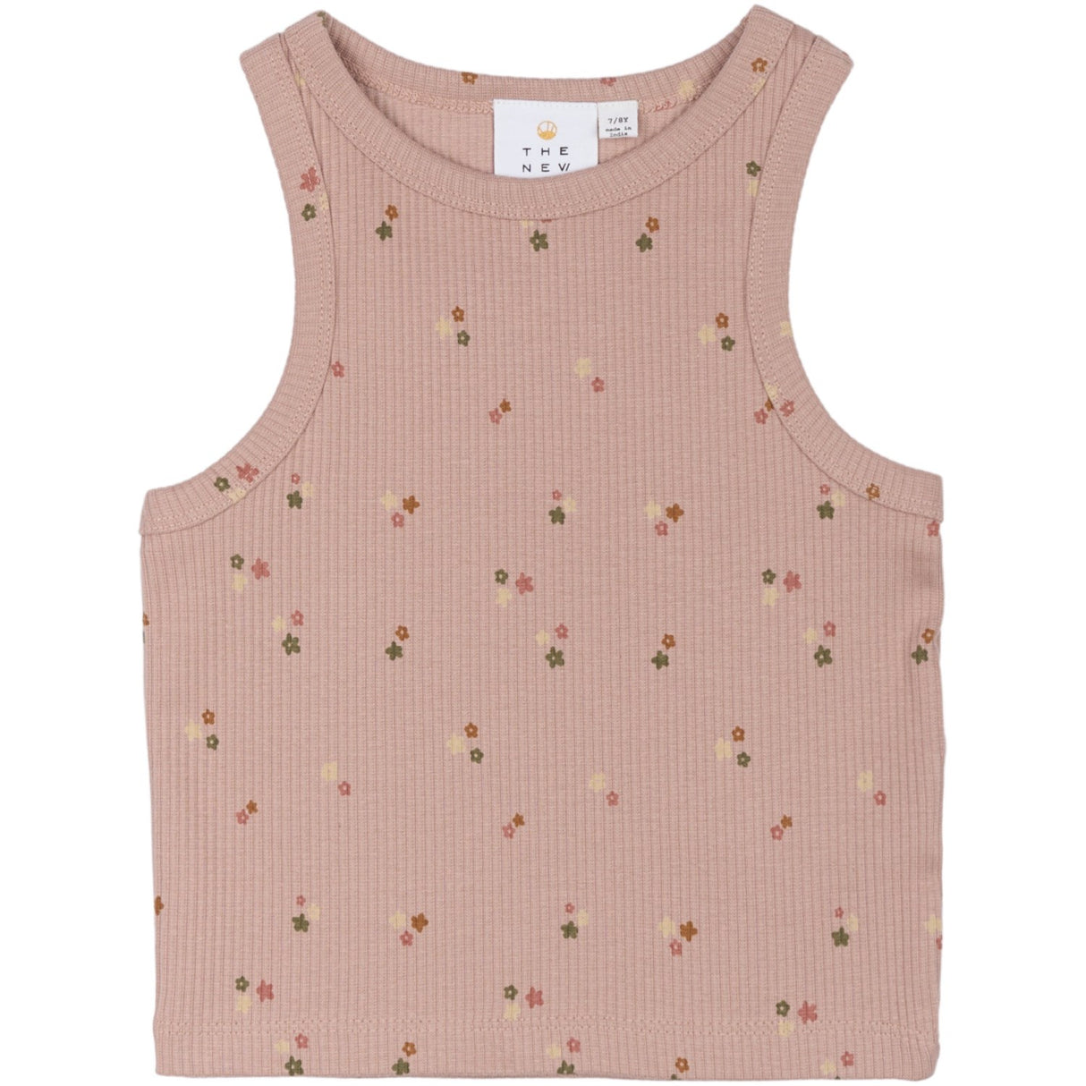 The New Adobe Rose AOP Oreta Short Rib Top