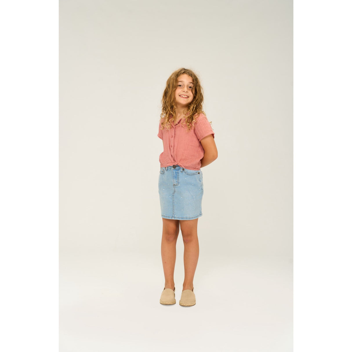 The New Light Blue Denim Oda Denim Skirt
