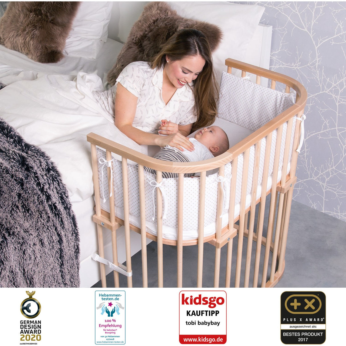 babybay® Natural Untreated Boxspring Xxl Co-Sleeper