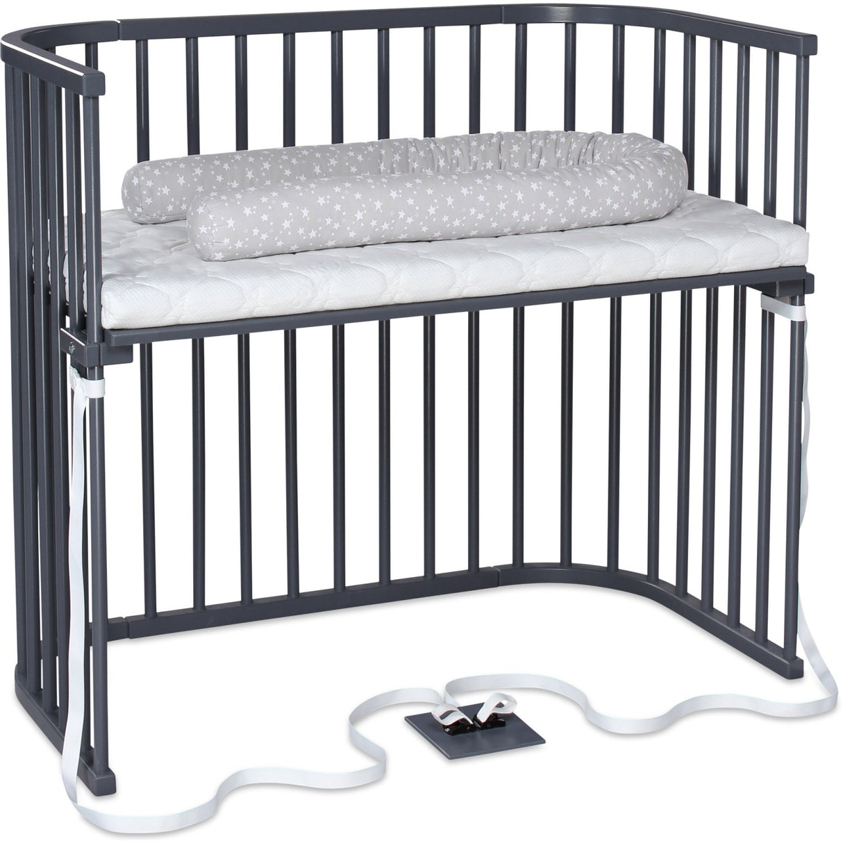 babybay® Grey Varnished Boxspring Xxl Co-Sleeper