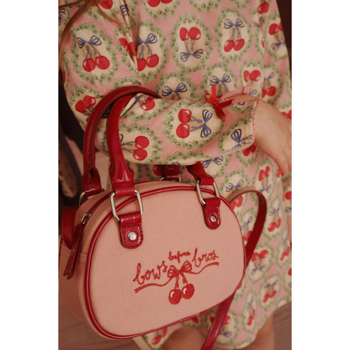 Konges Sløjd Cherry Bow Drey Ls Dress Gots