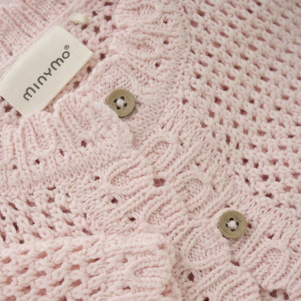 Minymo Pink Dogwood Cardigan Knit