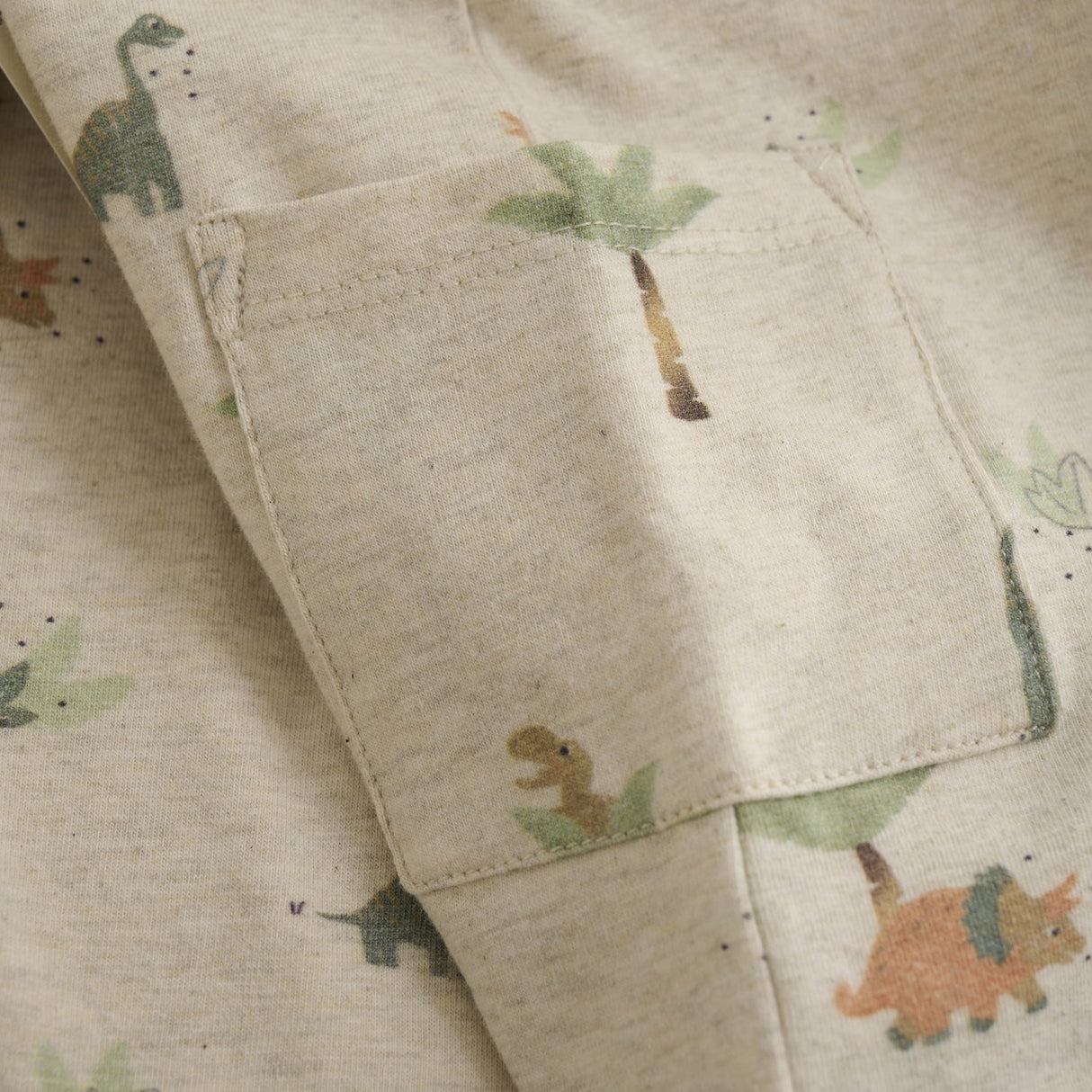 Minymo Light Beige Melange Onesie AOP