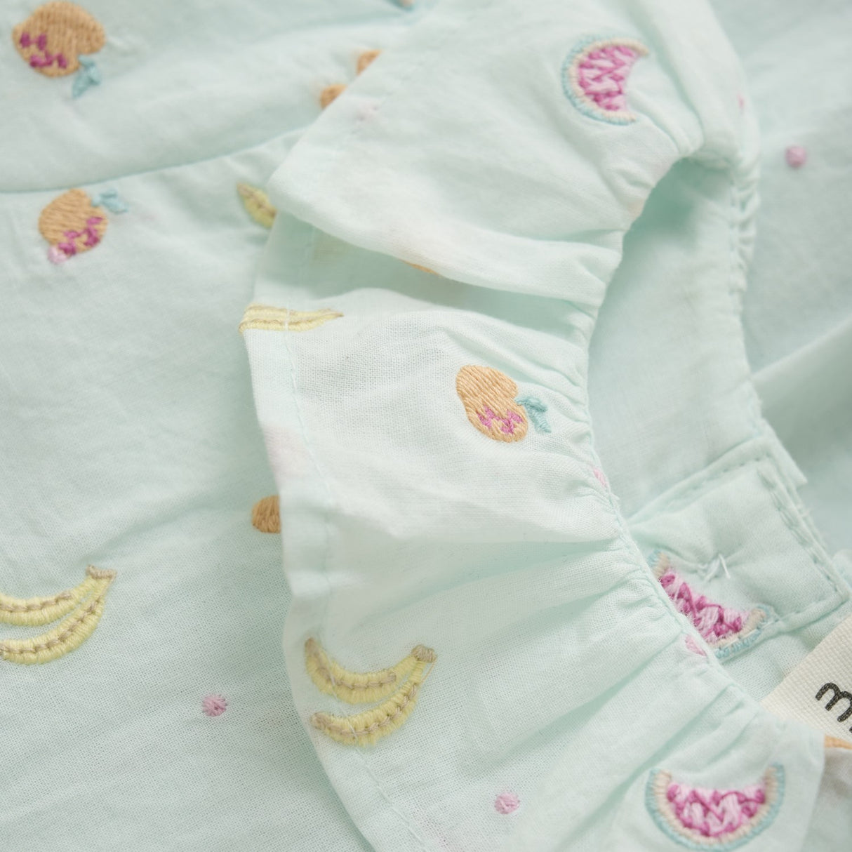 Minymo Wan Blue Dress Embroidery