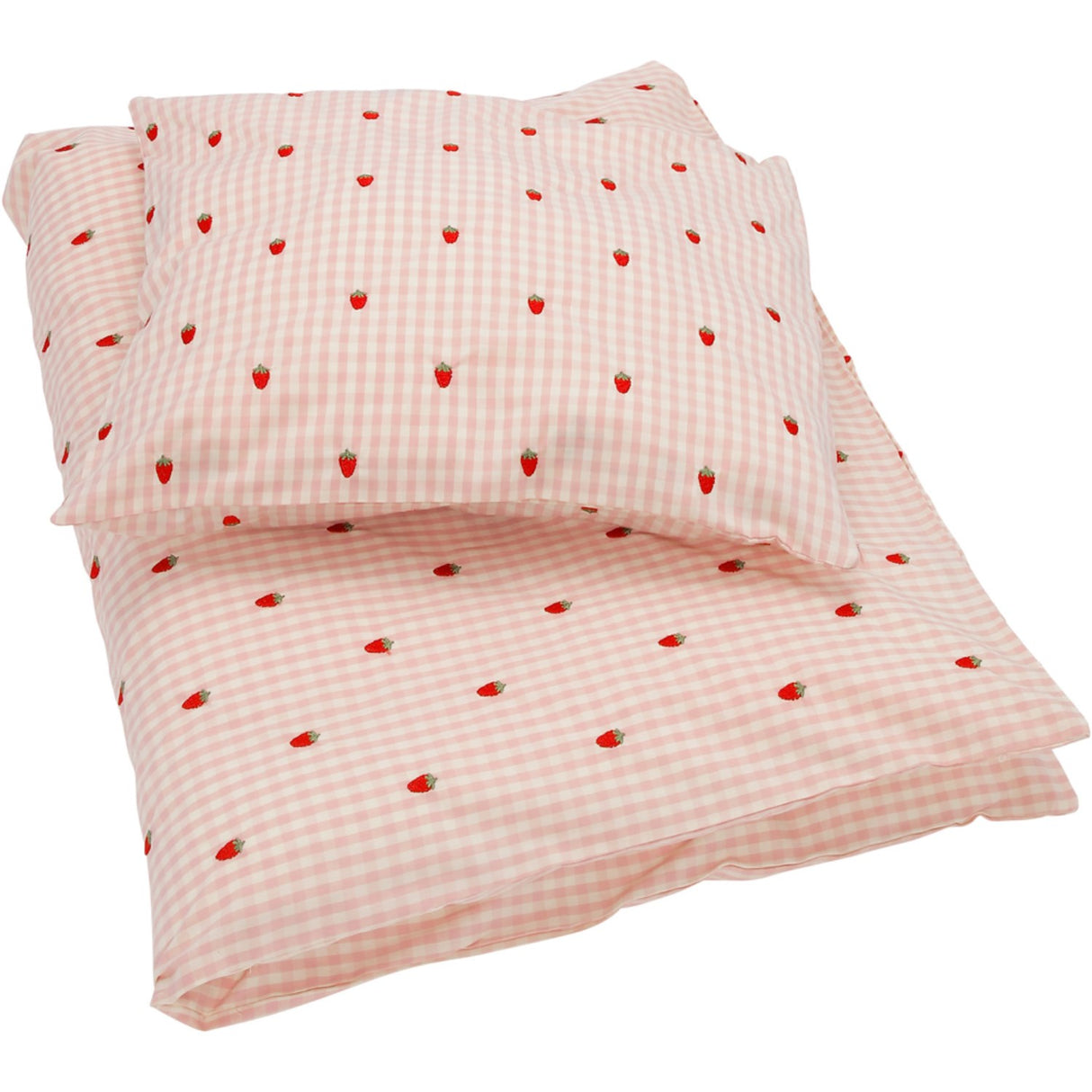 Flöss Pink Berry Gingham Dolly Bedding