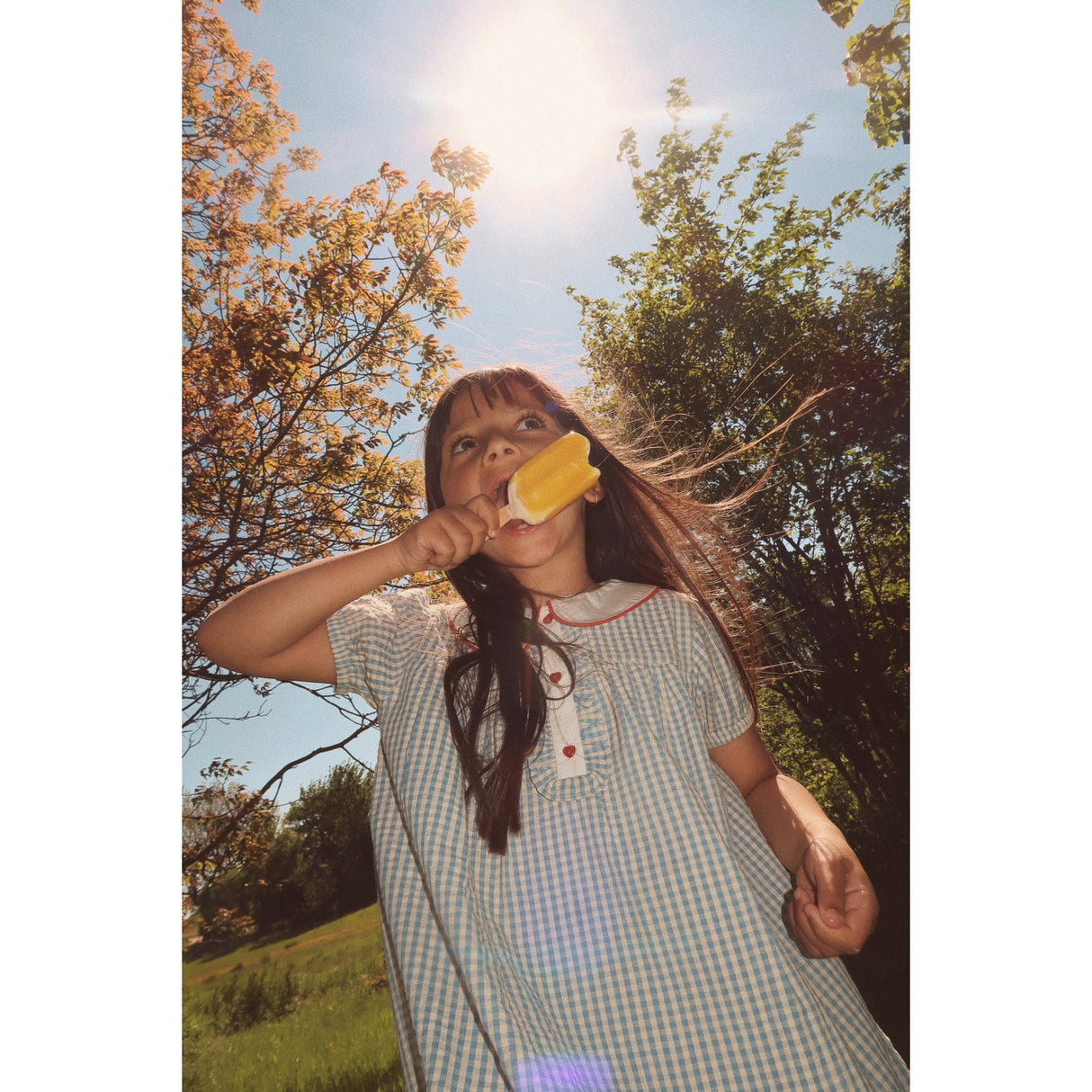 Flöss Blue/Soft White Gingham River Dress