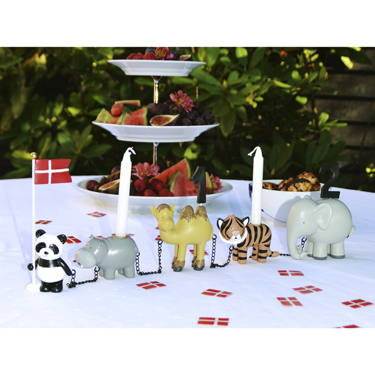 Kids by Friis Birthday train Zoo animals w. 11 numbers