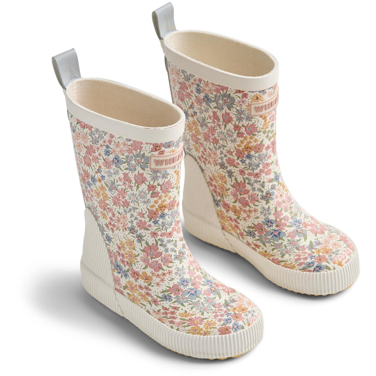 Wheat Bright Flowers Rubber Boot Welly