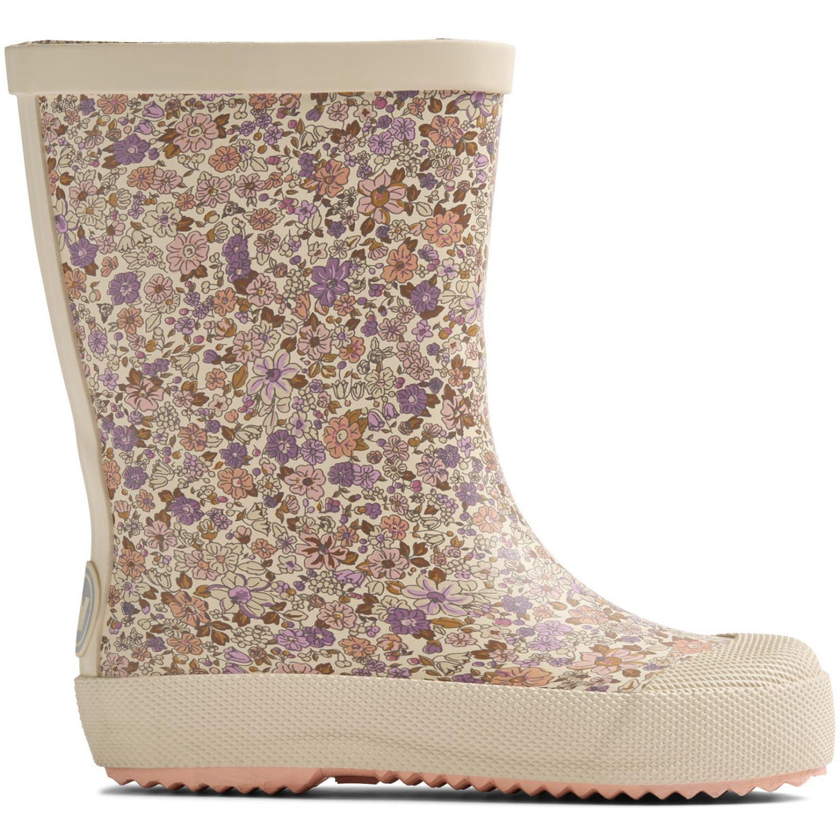 Wheat Lilac Flower Meadow Rubber Boot Muddy