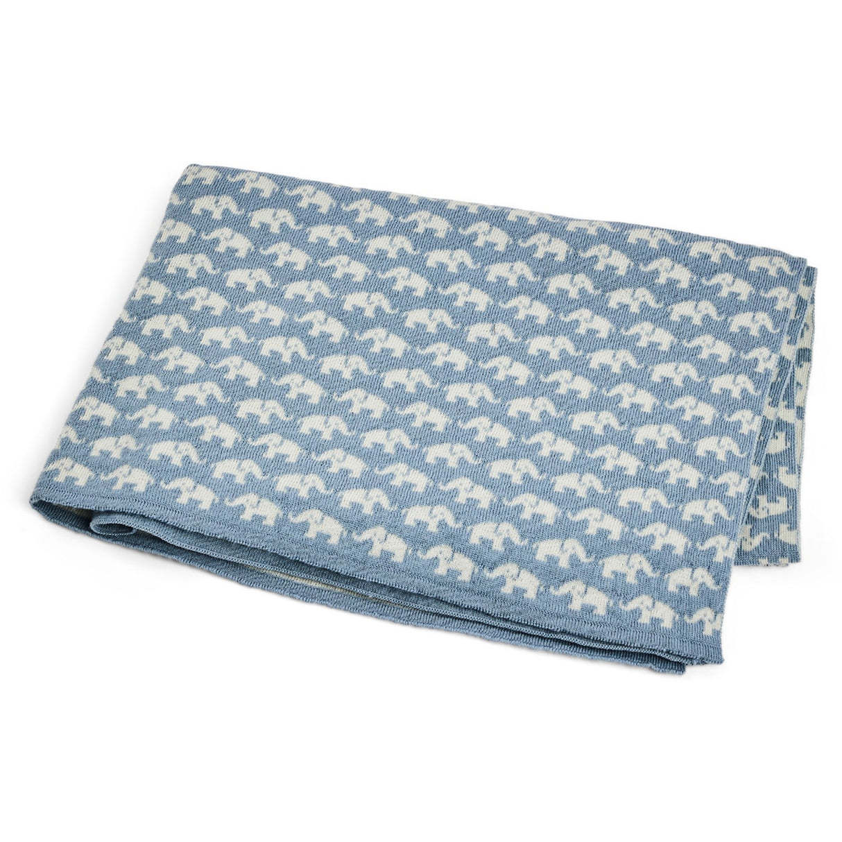 Smallstuff Lighteblå Baby Blanket Med Elefanter
