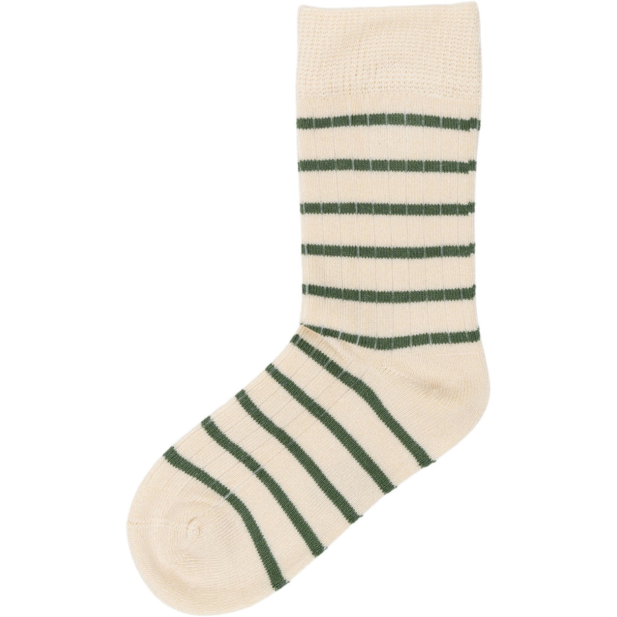 minipop® Emerald Green/Off White Bamboo Socks Stripe