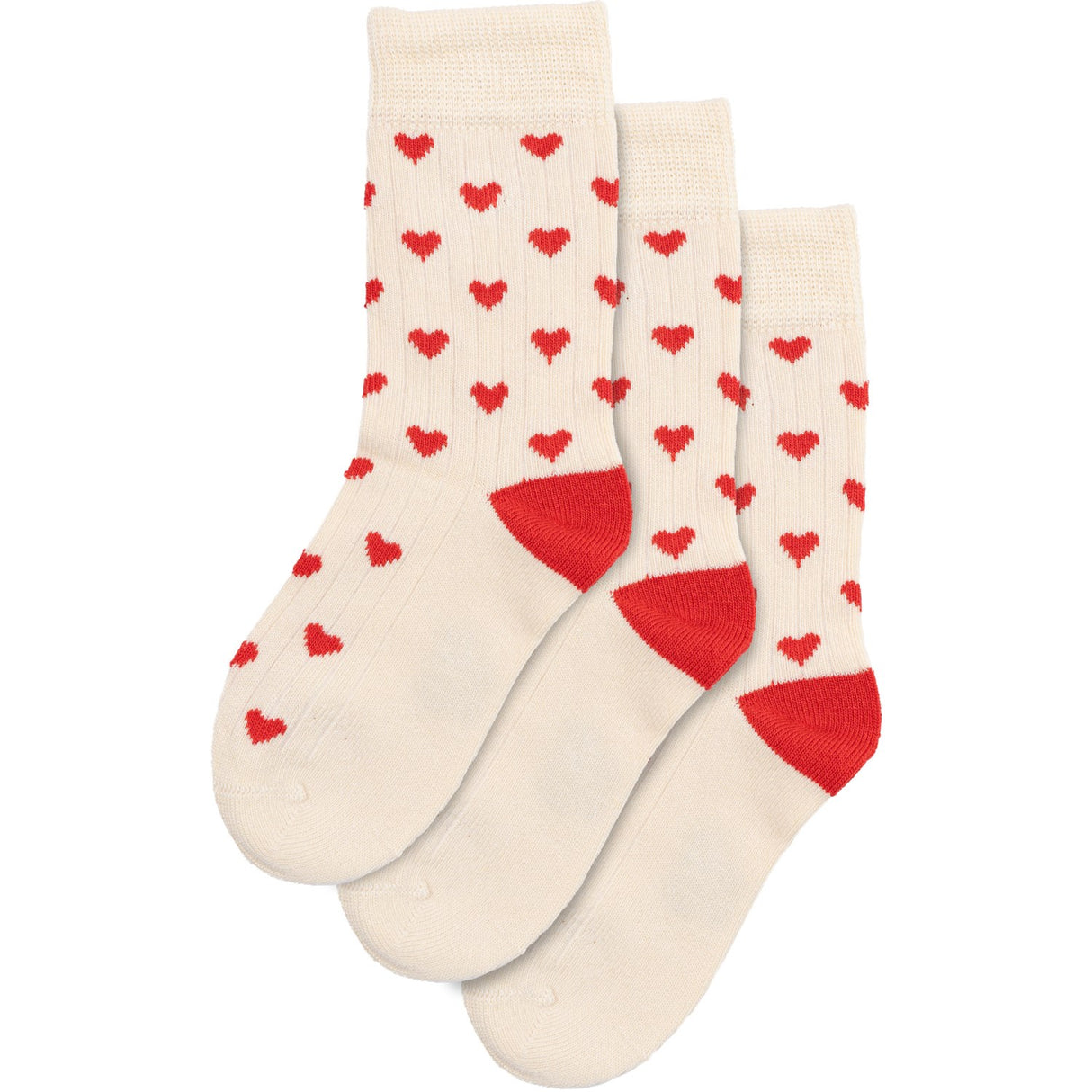 minipop® Bright Red Minipop Bamboo Heart Socks 3-Pack