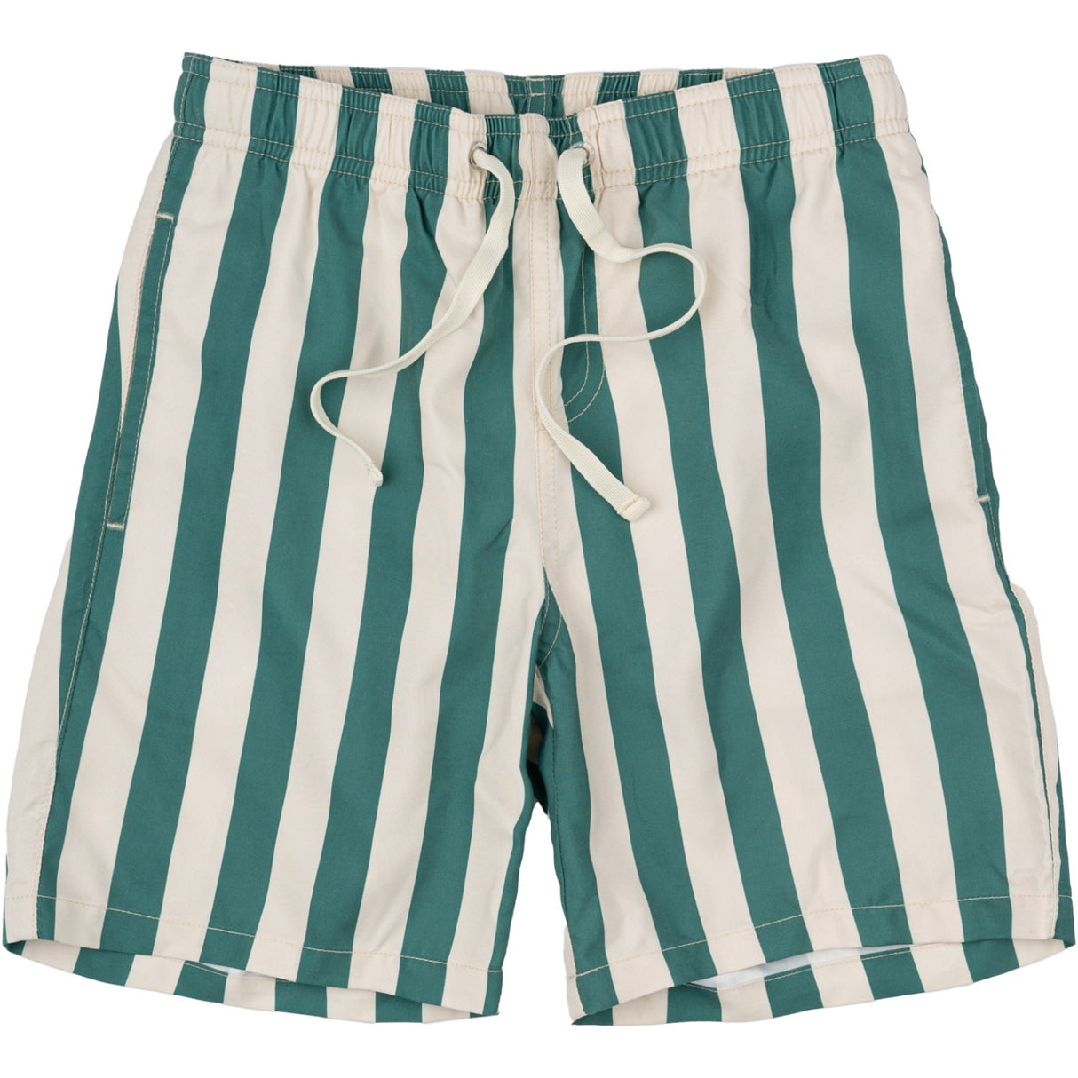 The New Bottle Green Striped Nibes Swim Shorts