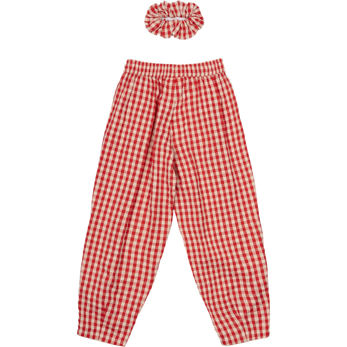 The New Poppy Red Check Nally Carrot Pants