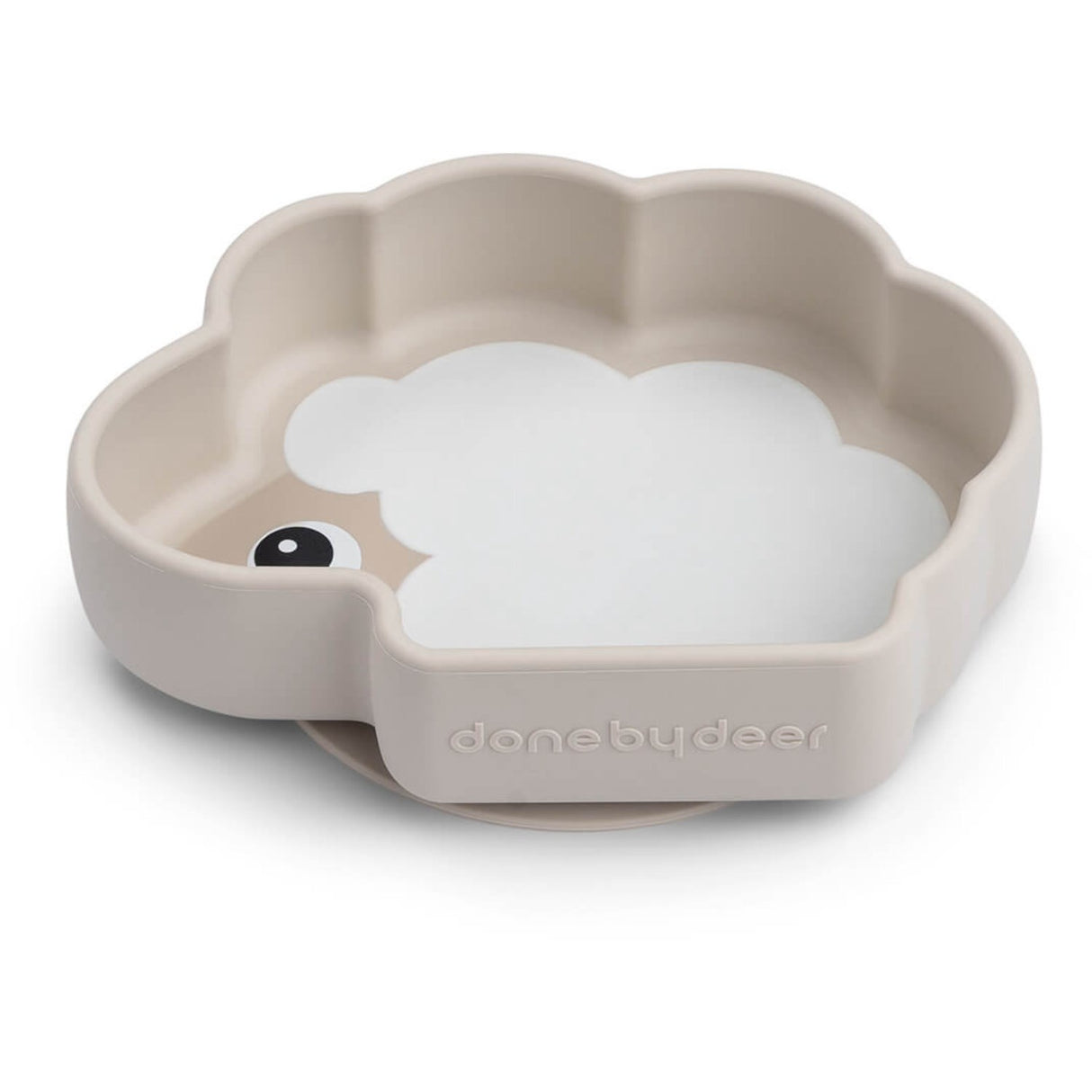 DonebyDeer Sand Silicone Stick & Stay Bowl Sheepy