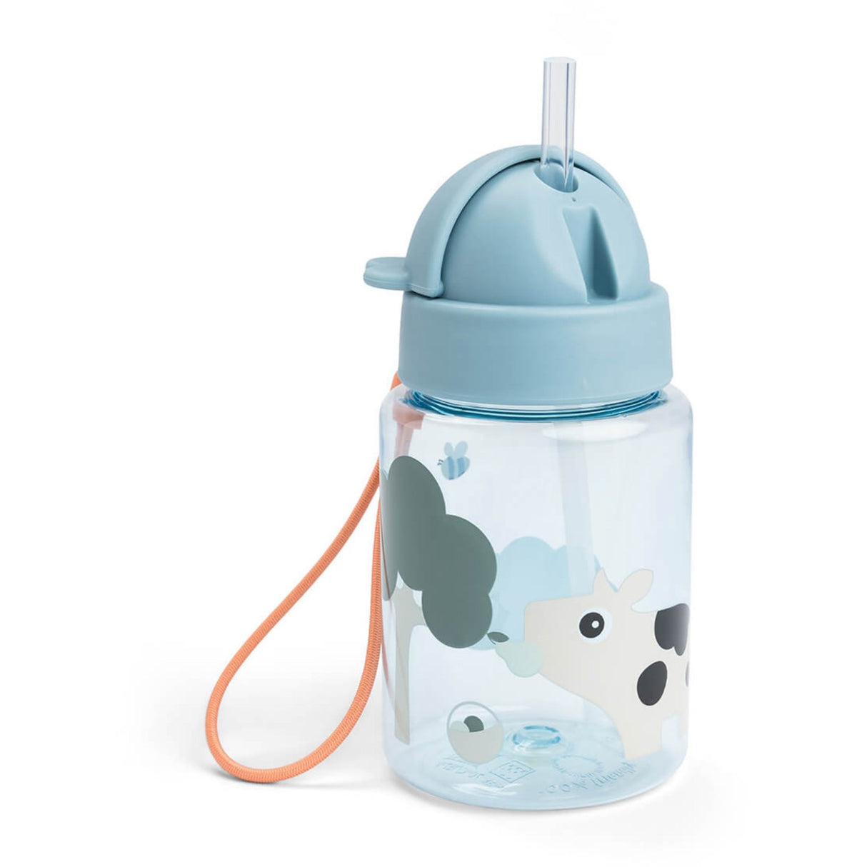 DonebyDeer Blue Water bottle w/straw Tiny farm