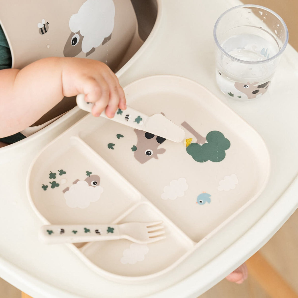 DonebyDeer Sand Foodie Cutlery Set Tiny farm