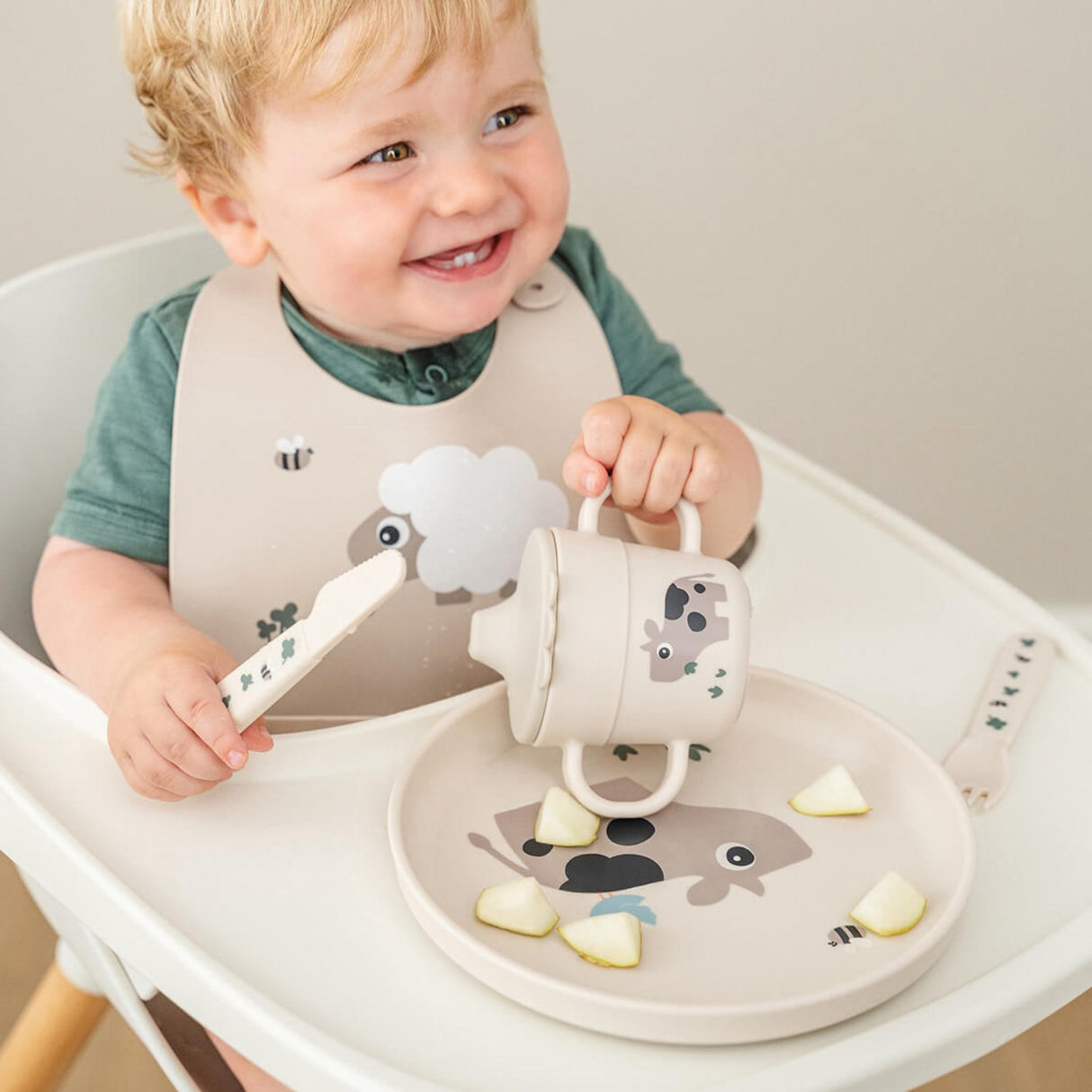 DonebyDeer Sand Foodie Plate Tiny farm