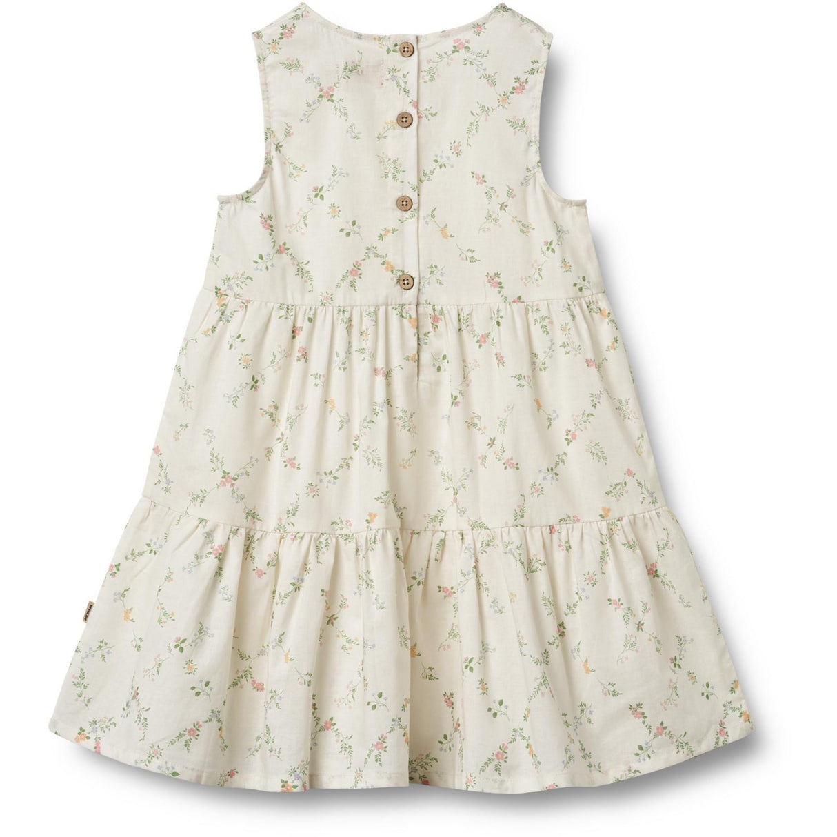 Wheat Ivory Checked Flowers Dress Luise