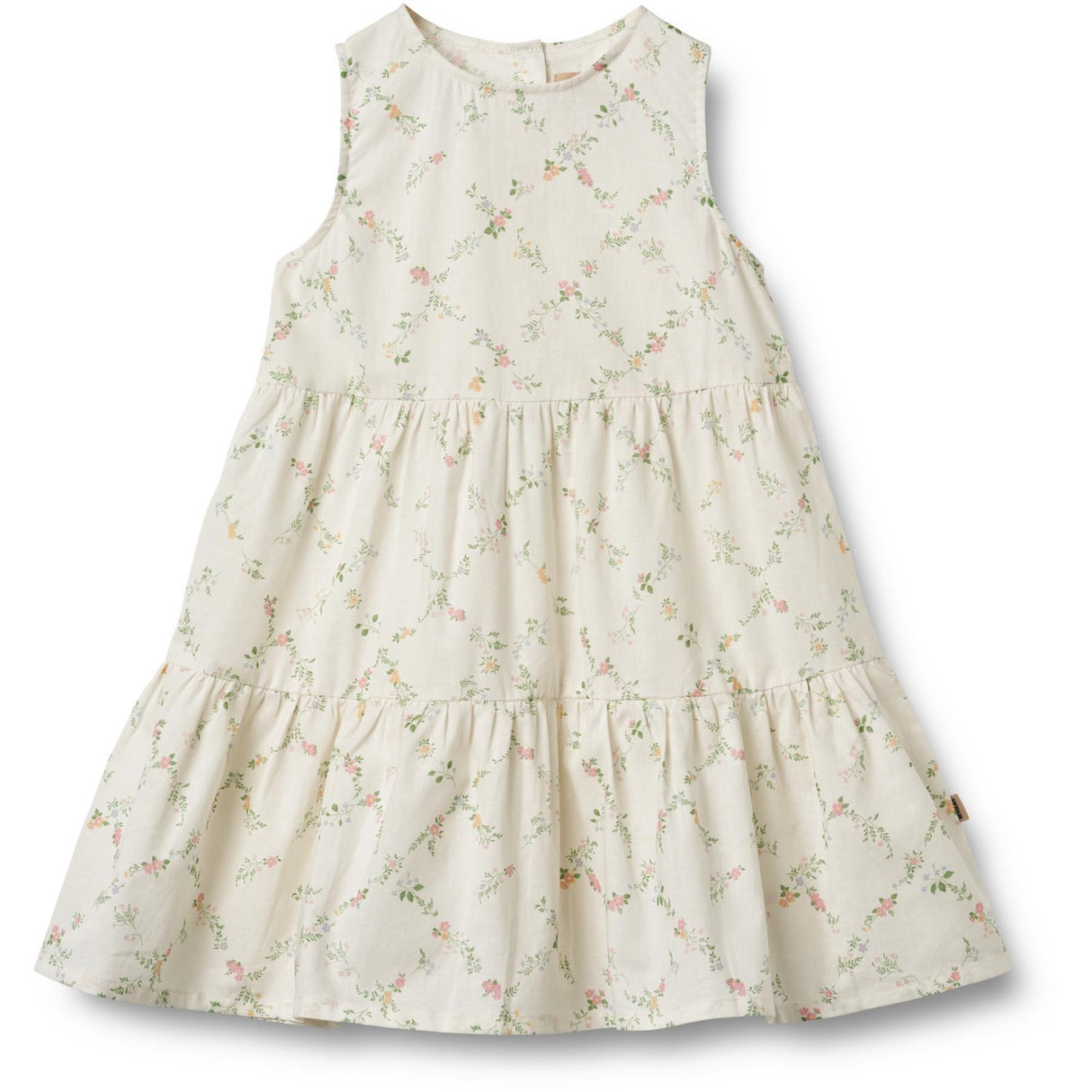 Wheat Ivory Checked Flowers Dress Luise