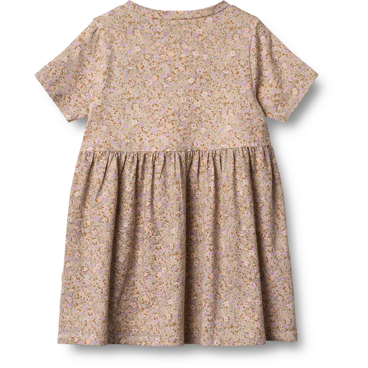 Wheat Lilac Flower Meadow Jersey Dress S/S Anna