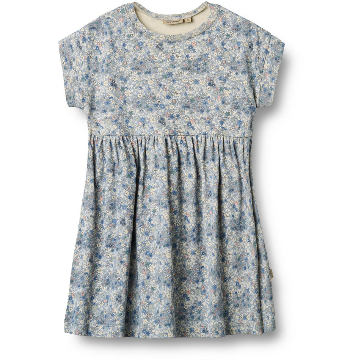 Wheat Blue Summer Flowers Jersey Dress S/S Emilie