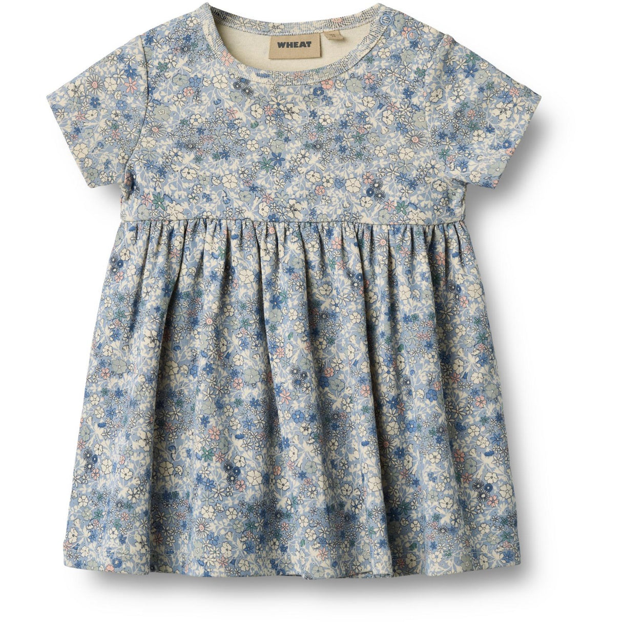 Wheat Blue Summer Flowers Jersey Dress S/S Nova