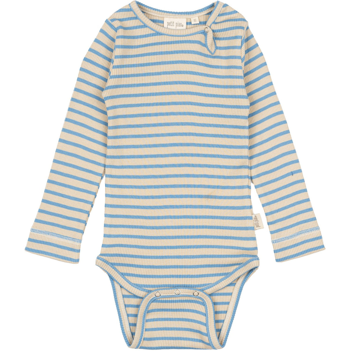 Petit Piao Allure Blue/Dark Off White Body L/S Modal Striped