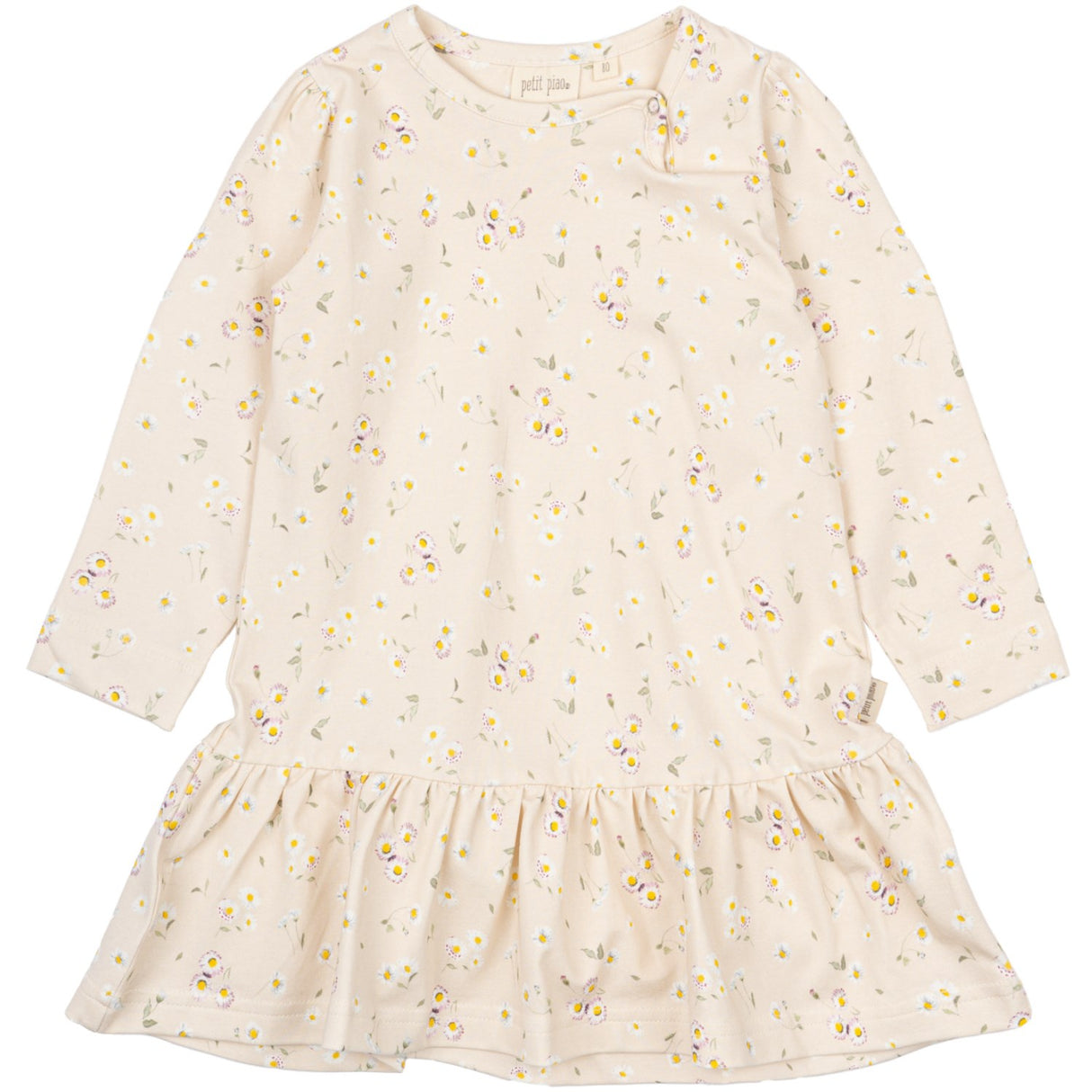 Petit Piao Bellis Aop Dress L/S Gather Printed