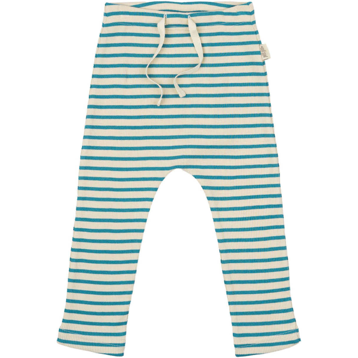 Petit Piao Turquise /Dark Off White Pants Modal Striped
