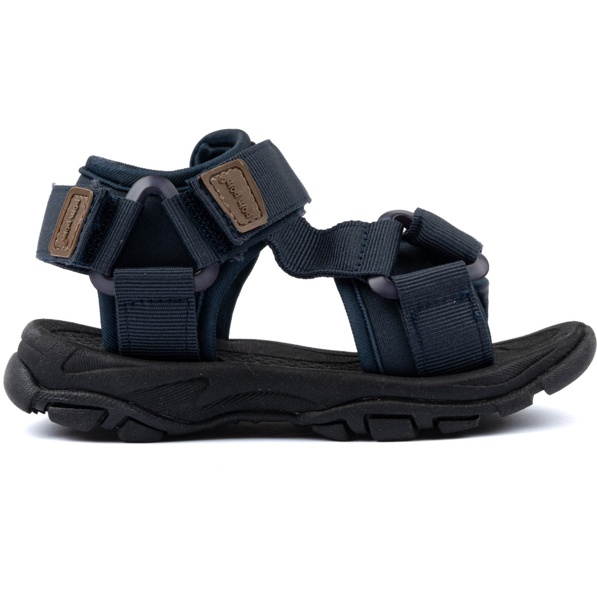 Pom Pom Navy Trecking Sandal Velcro