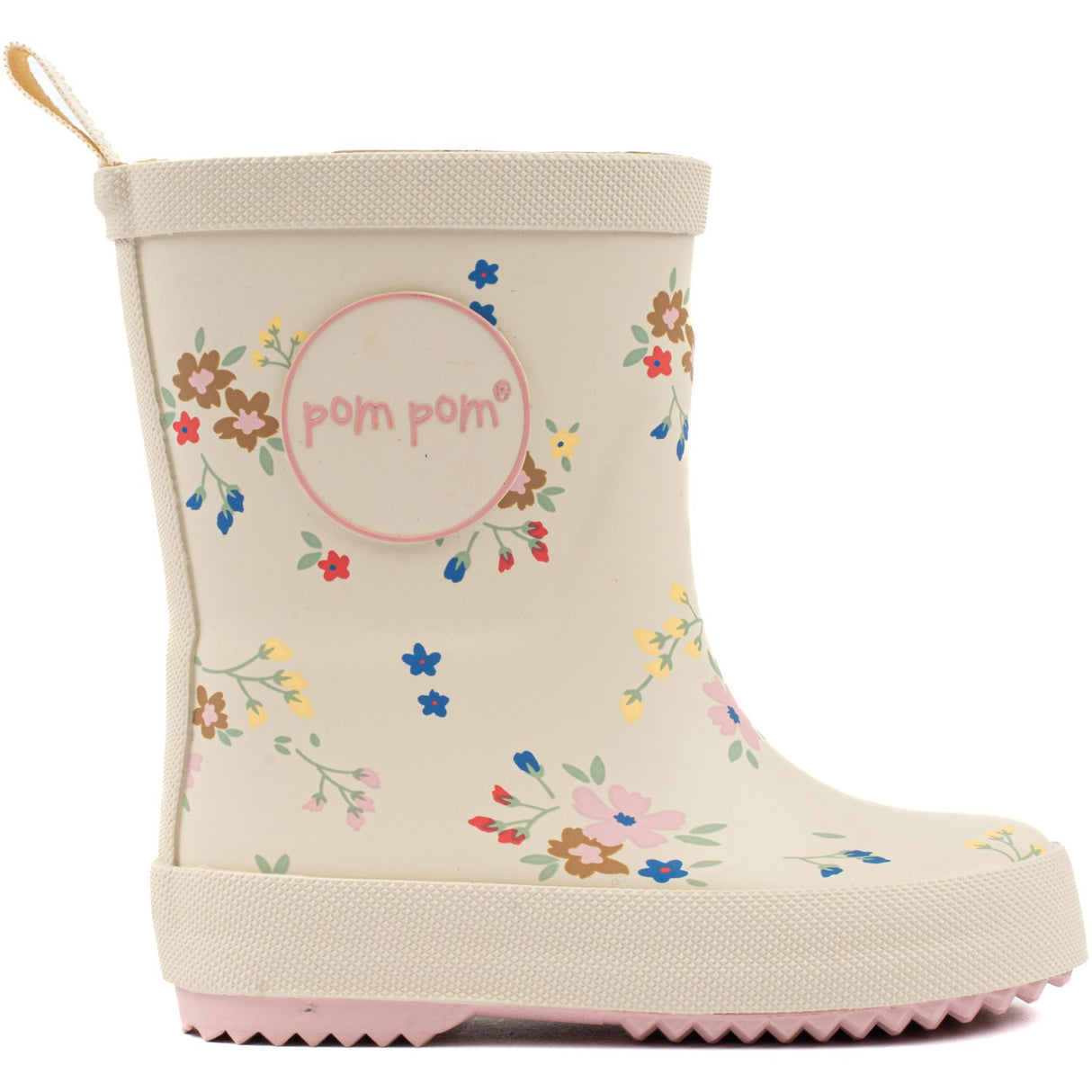Pom Pom Flower AOP Rubber Boot