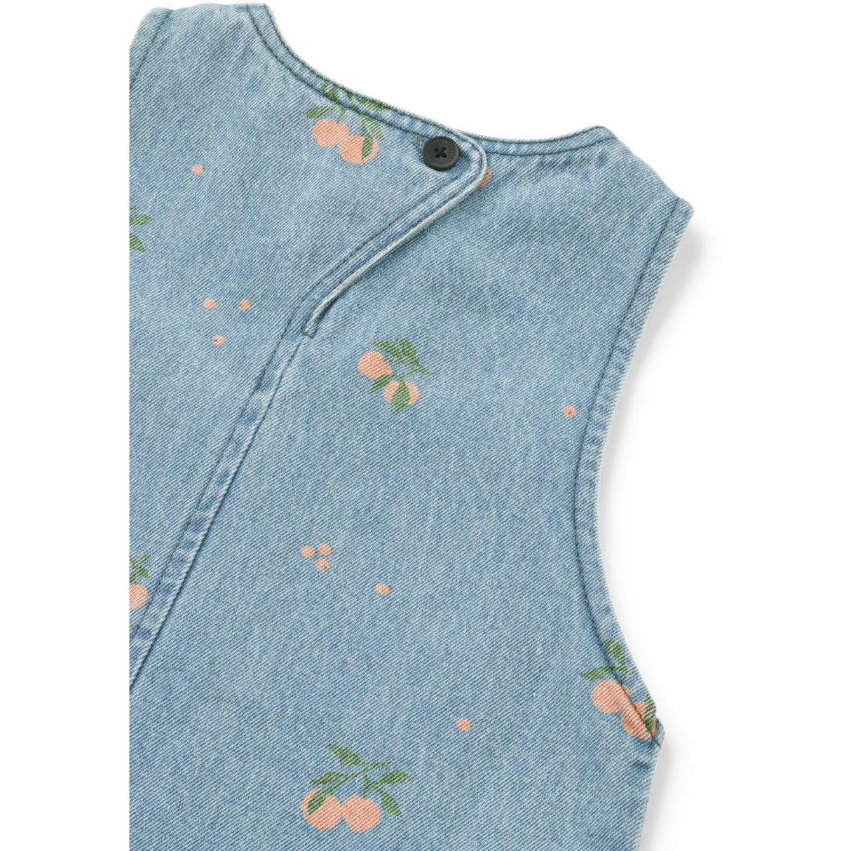 LIEWOOD Peach / Light Blue Denim Angelica Printed Denim Dress