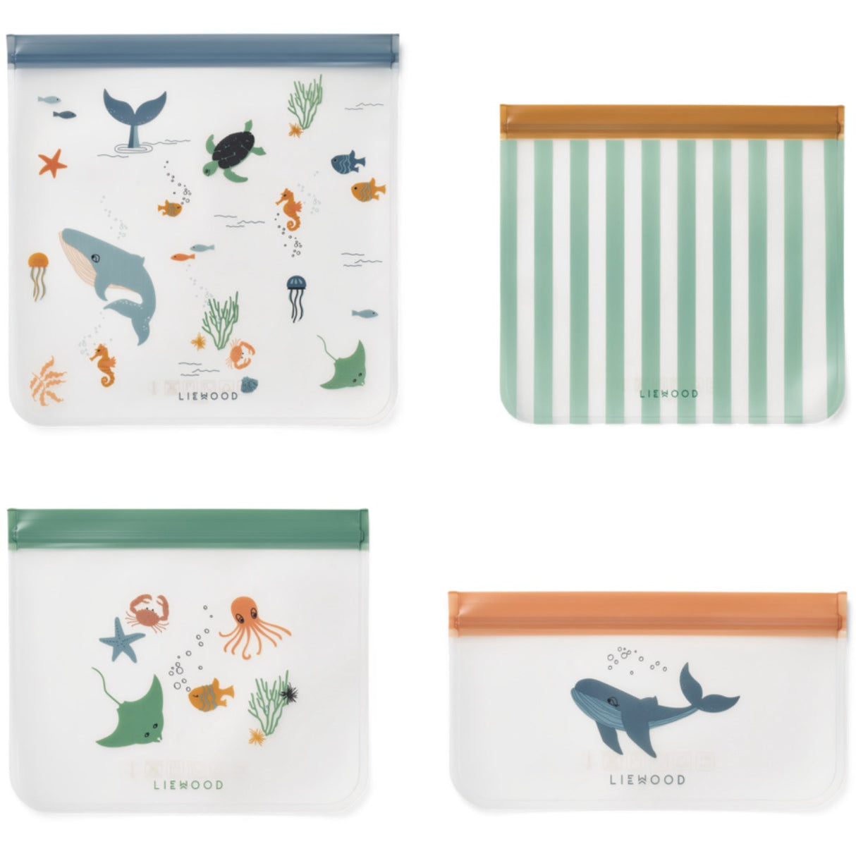 LIEWOOD Sea Creature / Sandy Clive Opbevaringsposer 4-Pak