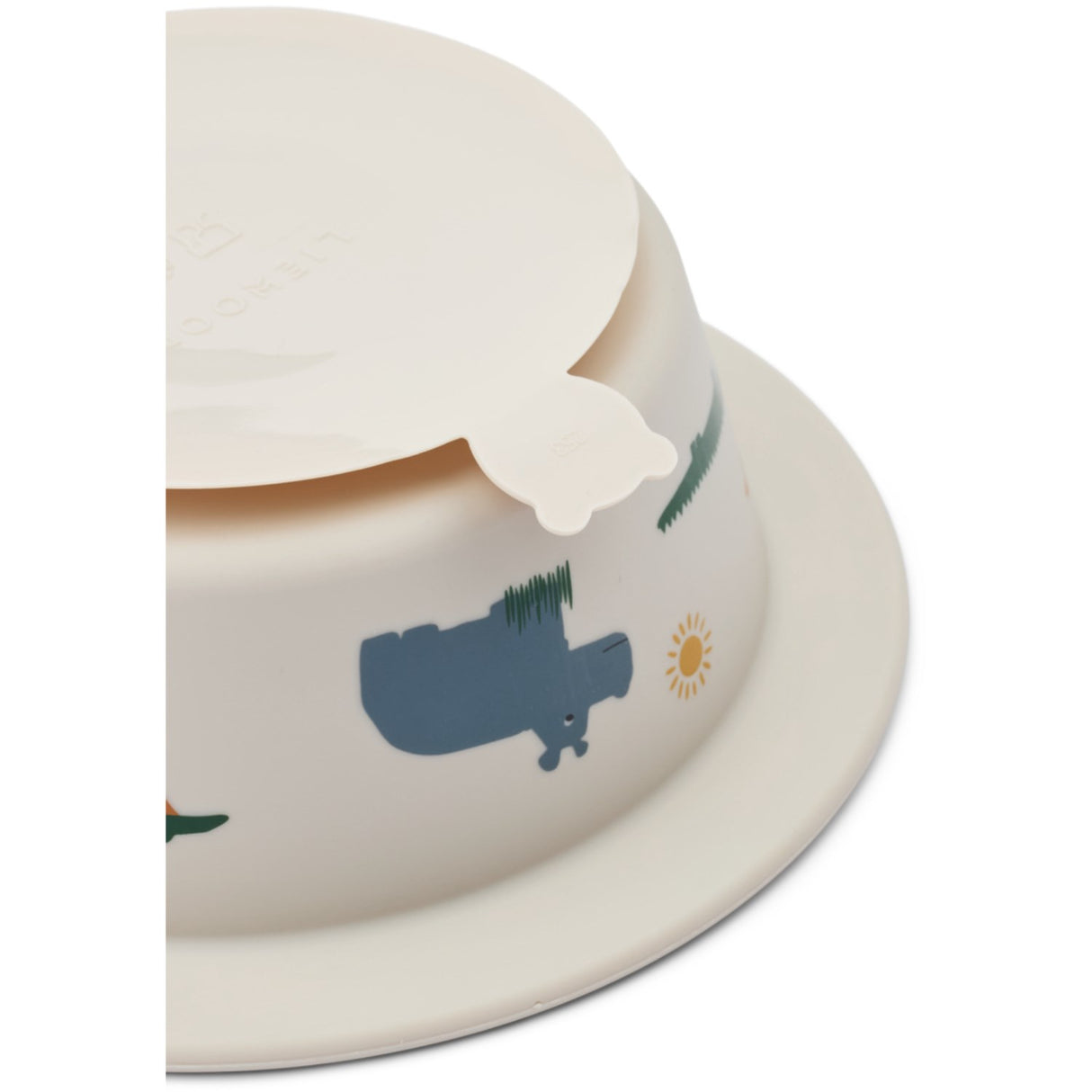 LIEWOOD Safari Sandy Mix Peony Printed Suction Bowl 2-Pack