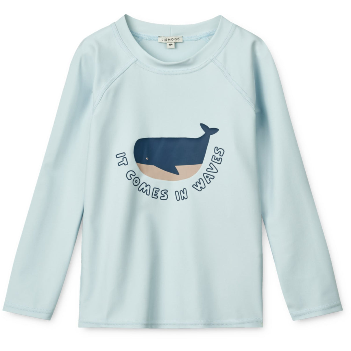 LIEWOOD It Comes In Waves / Pure Sky Noah Placement Longsleeve Swim Tee
