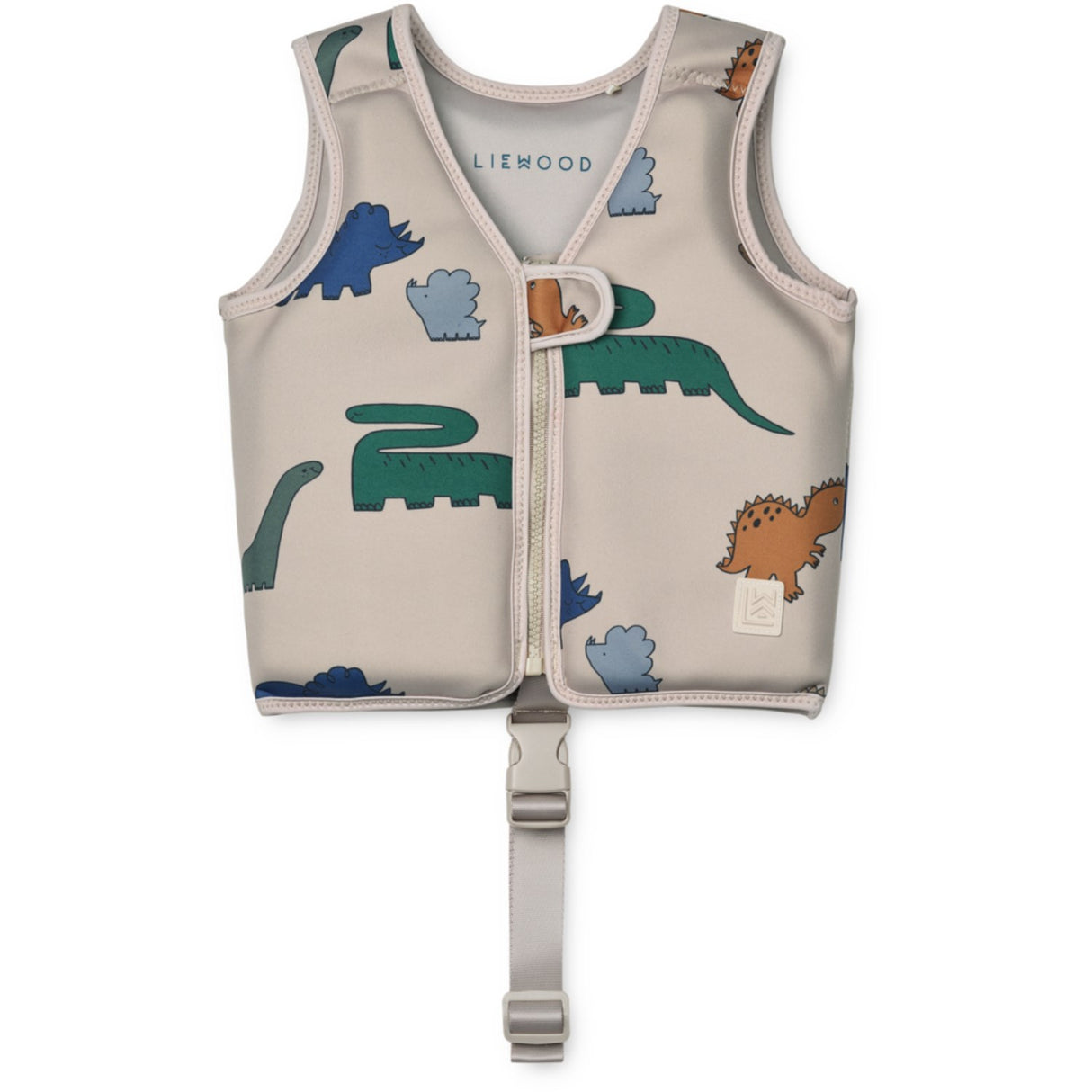 LIEWOOD Dinosaurs / Mist Dove Swim Vest