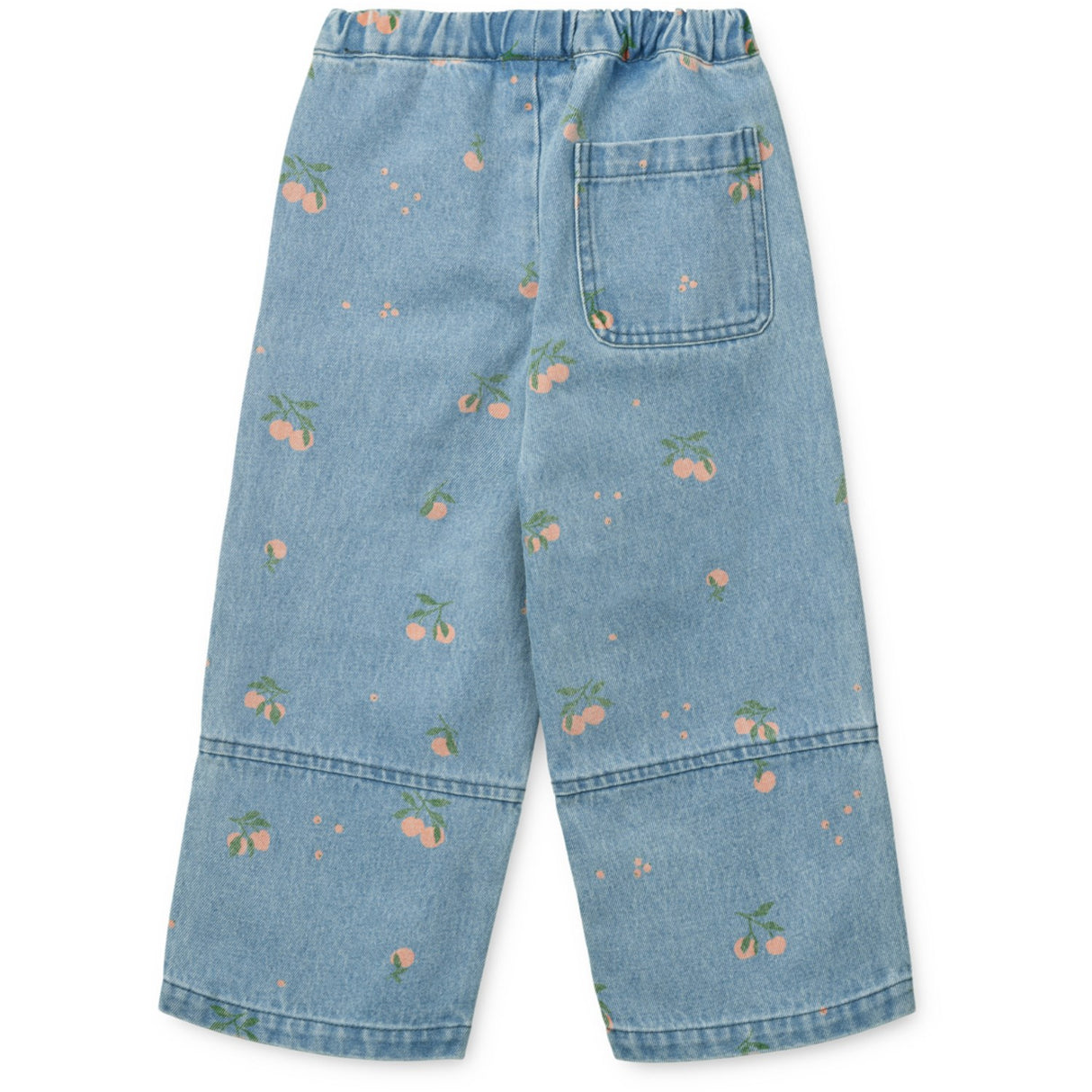LIEWOOD Peach / Light Blue Denim Cesar Printed Denim Pants