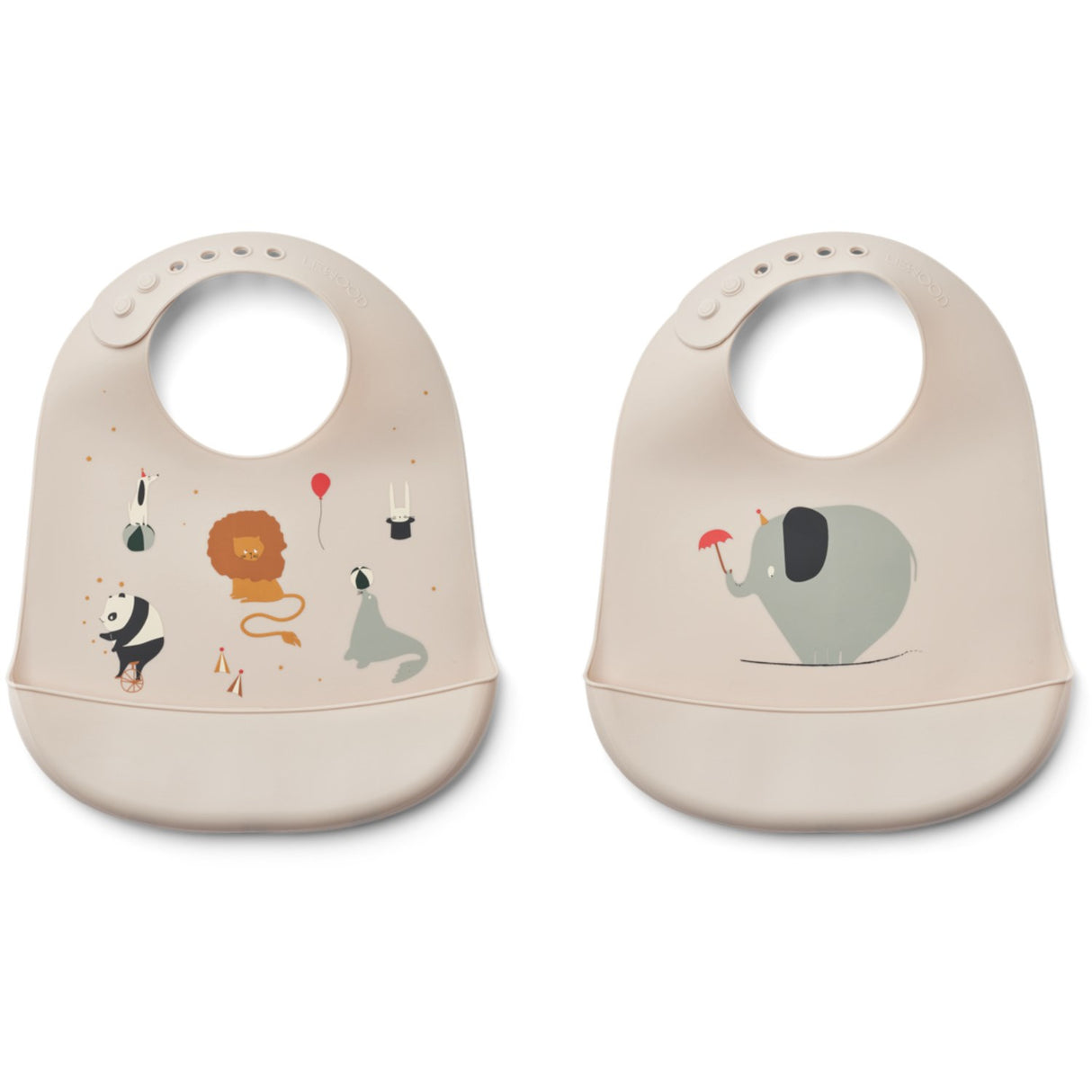 LIEWOOD Circus / Sandy Tilda Printed Bib 2-Pack