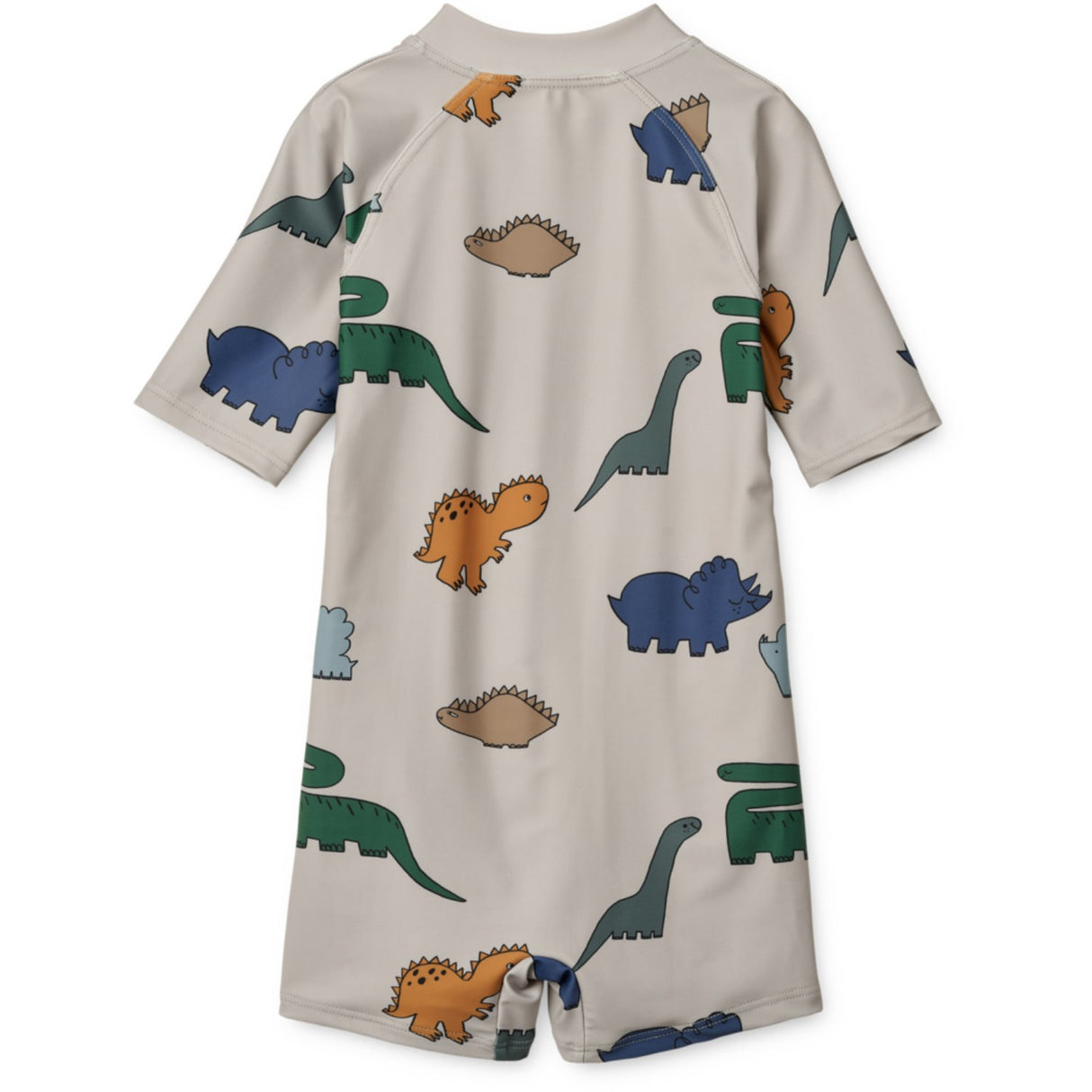 LIEWOOD Dinosaurs / Mist Max Printed Shortsleeve Swim Jumpsuit