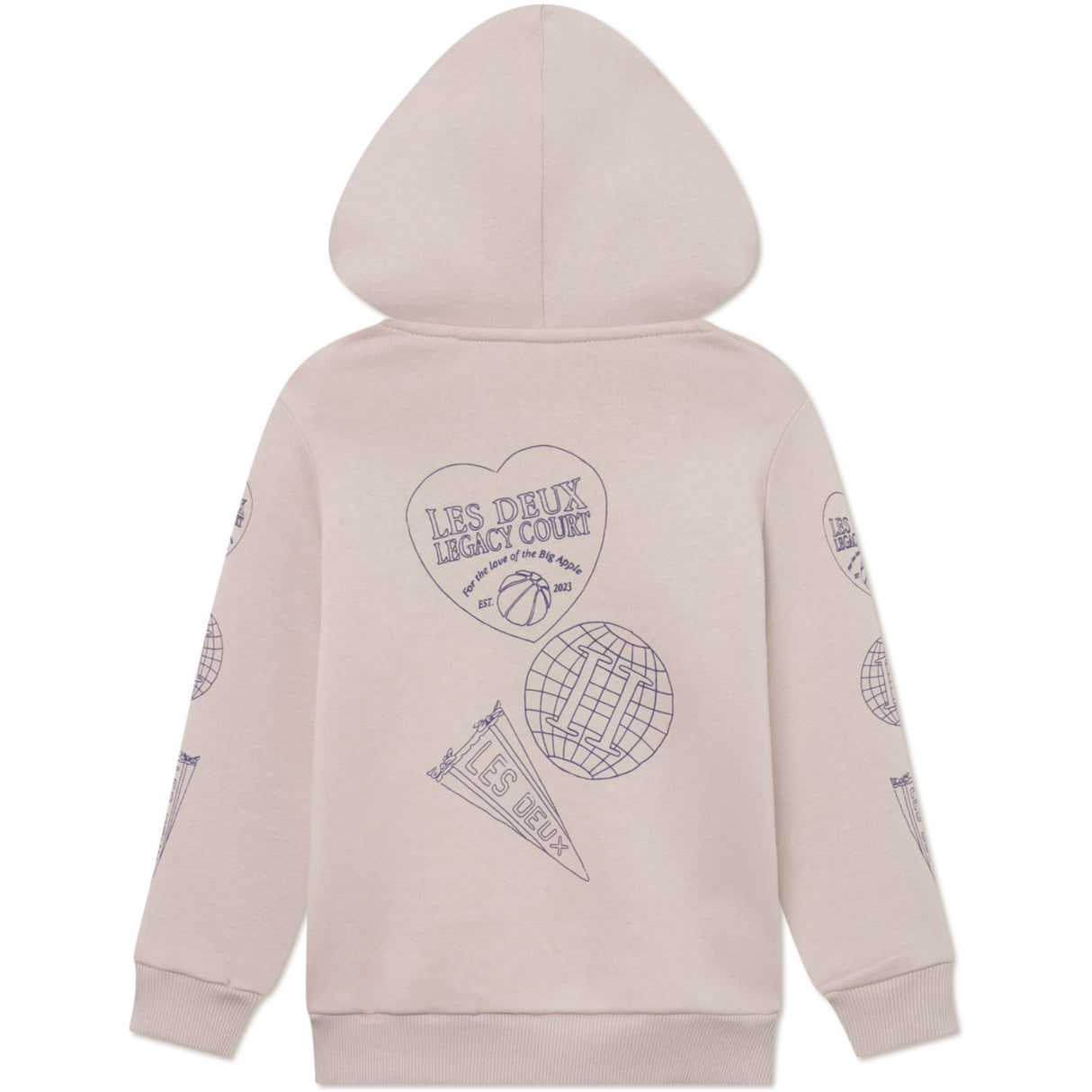 Les Deux Kids Light Sand Atlas Zipper Hoodie