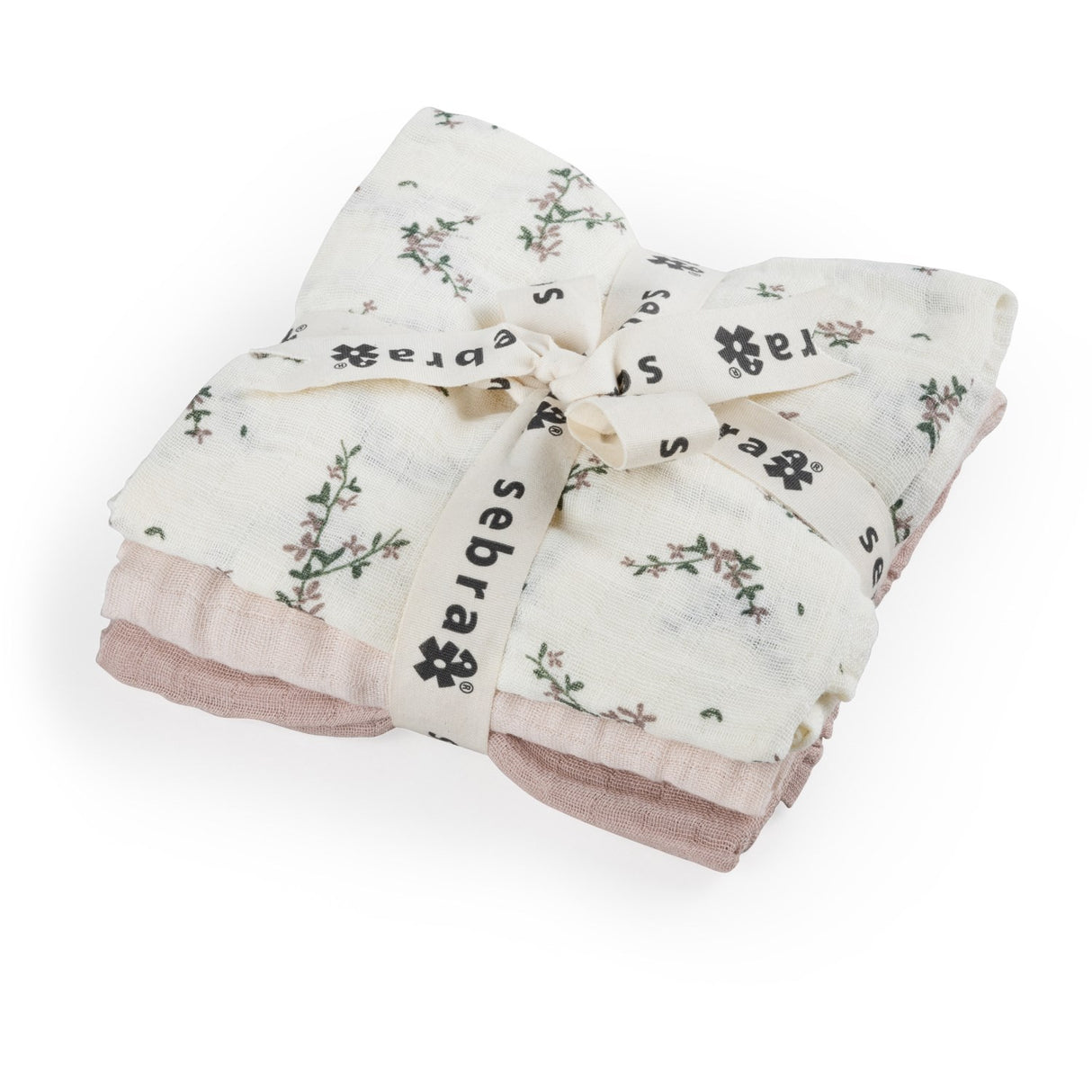 Sebra Powder Blossom /Rose Muslin 3-Pack