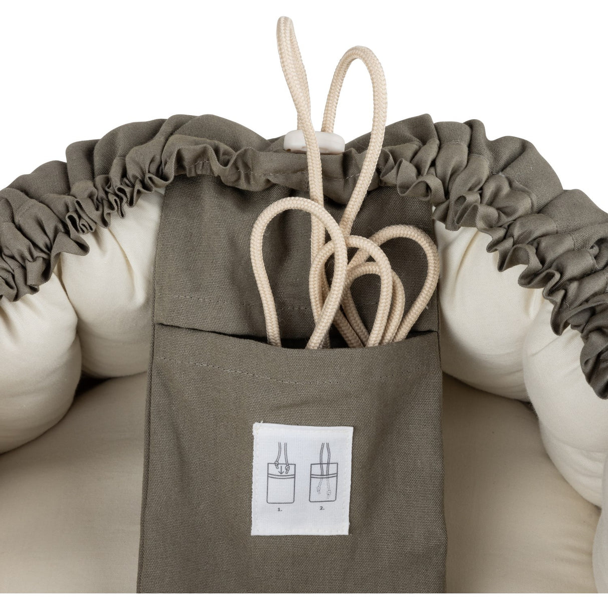 Sebra Dark Olive Sebra 3-In-1 Babynest