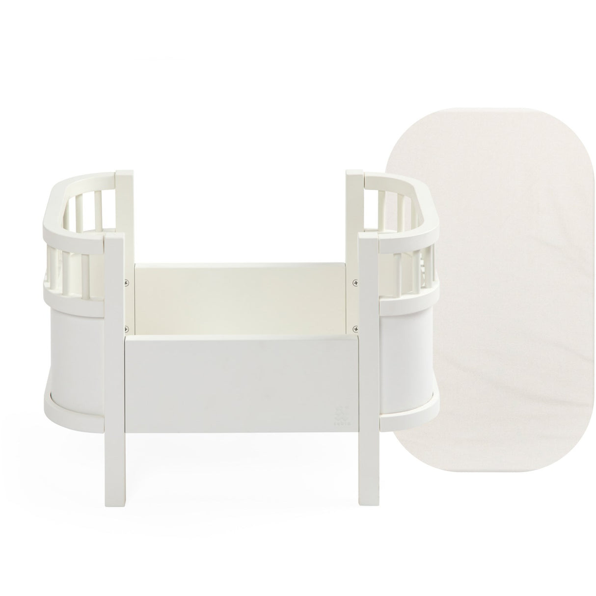 Sebra Classic White Sebra Doll'S Bed + Mattress