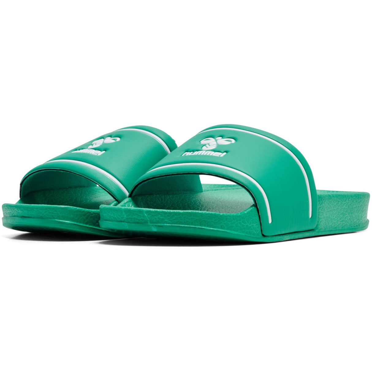 Hummel Green/White Pool Slide Jr
