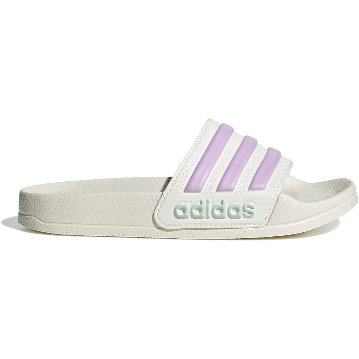 adidas Originals Off White/Bliss Lilac/Halo Mint Adilette Shower K Slides