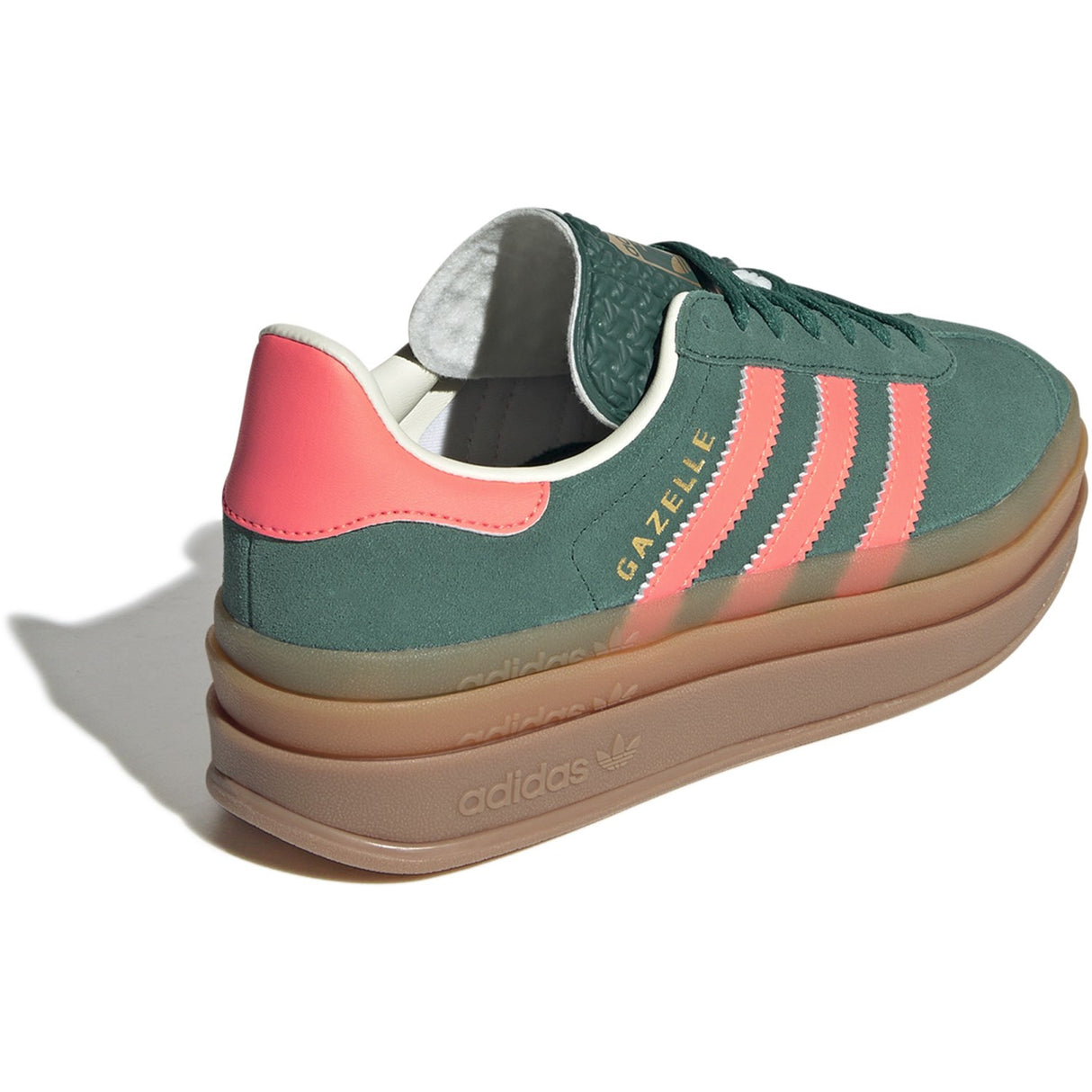 adidas Originals Collegiate Green/Signal Coral/Cream White Gazelle Bold J Sneakers
