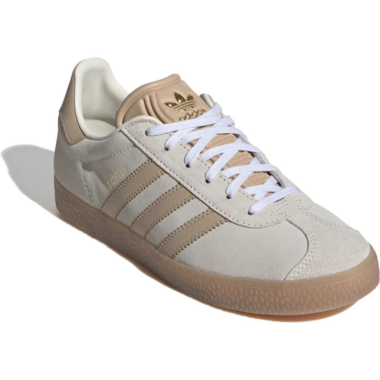adidas Originals Cream White/Magic Beige/Gum 3 Gazelle J Sneakers